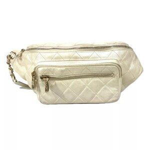 CHANEL AS0556 Waist Pouch 2WAY Hand Bag CC Matelasse Belt Bag Cross body bag